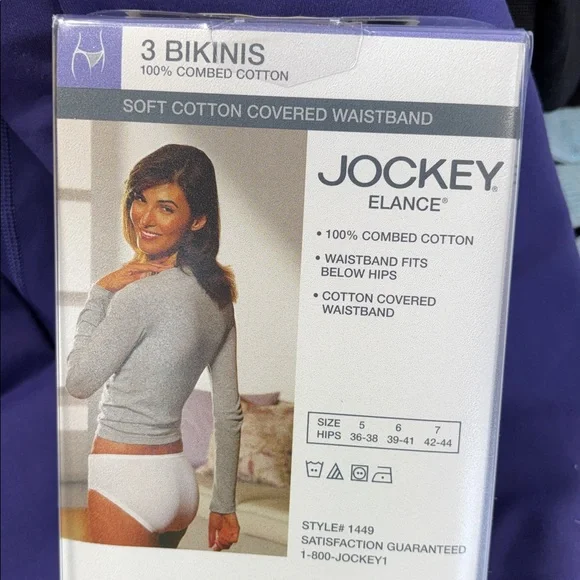 Jockey 2  3-Pack Bikini Briefs in Yellow, Blue & White Polka Dot elance undies - Picture 8 of 9